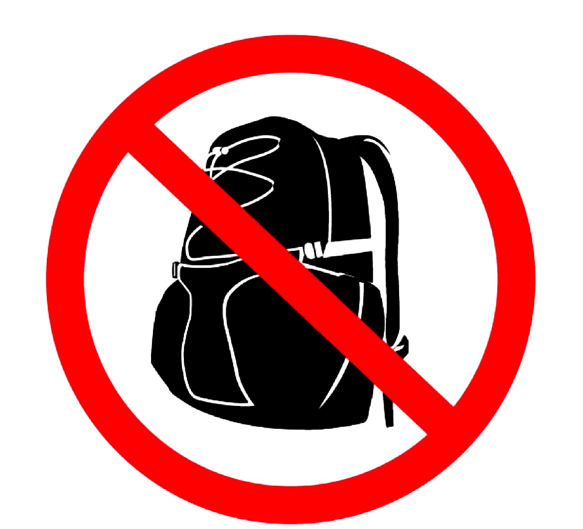 С сумками запрещено